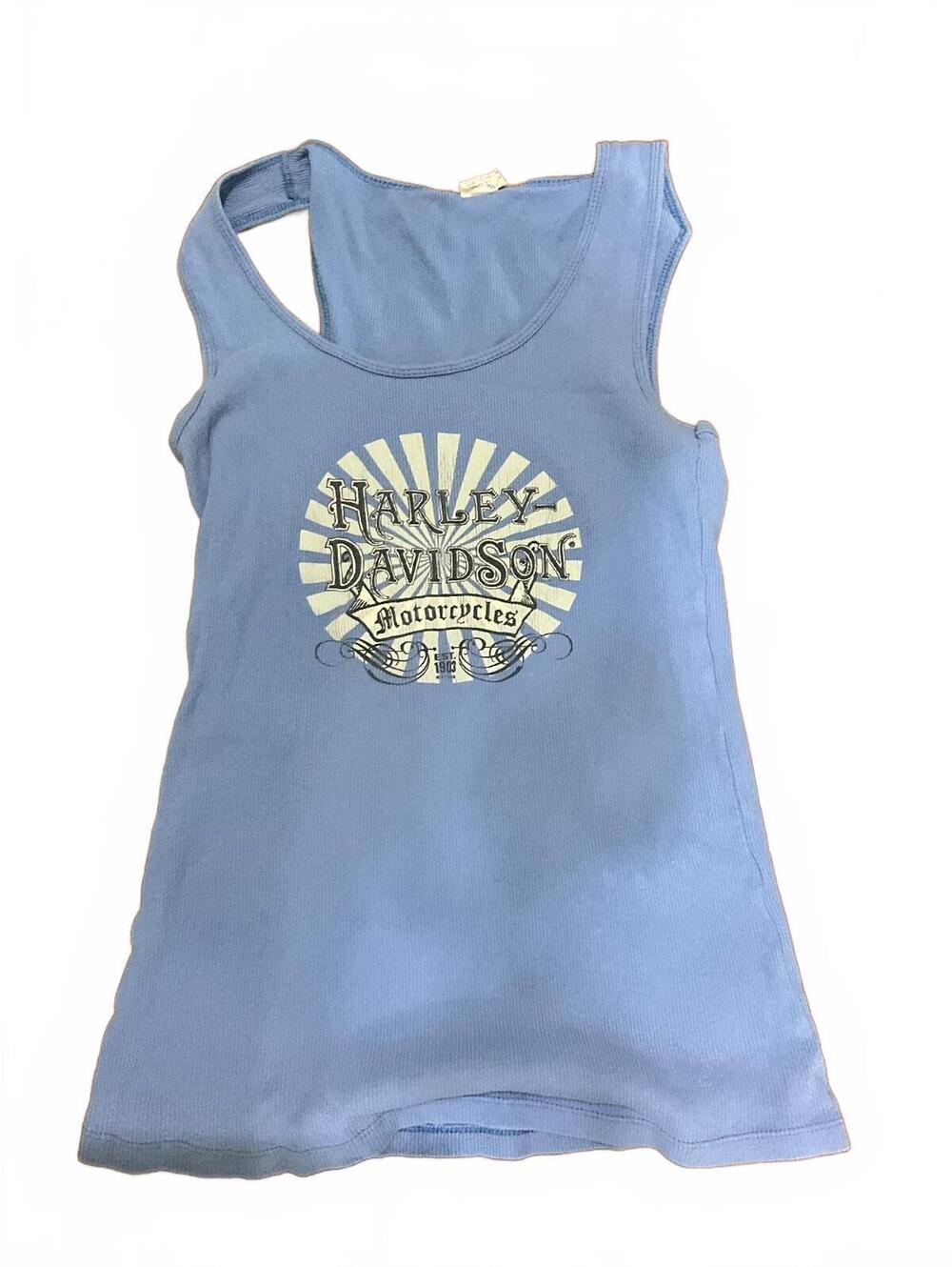 Harley Davidson Light Blue Deadwood South Dakota Tank Top